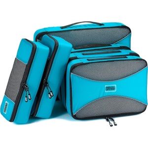 Propacking Cubes - Packing Cubes - Luggage - Set of 5 - Aqua Blue